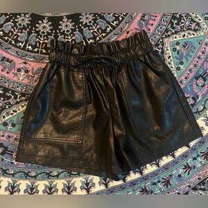 Vegan Leather Shorts